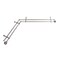 Hermosa Home Home Decorative Indoor Skyler Double Corner Window Curtain Rod 120-170" - Satin Nickel